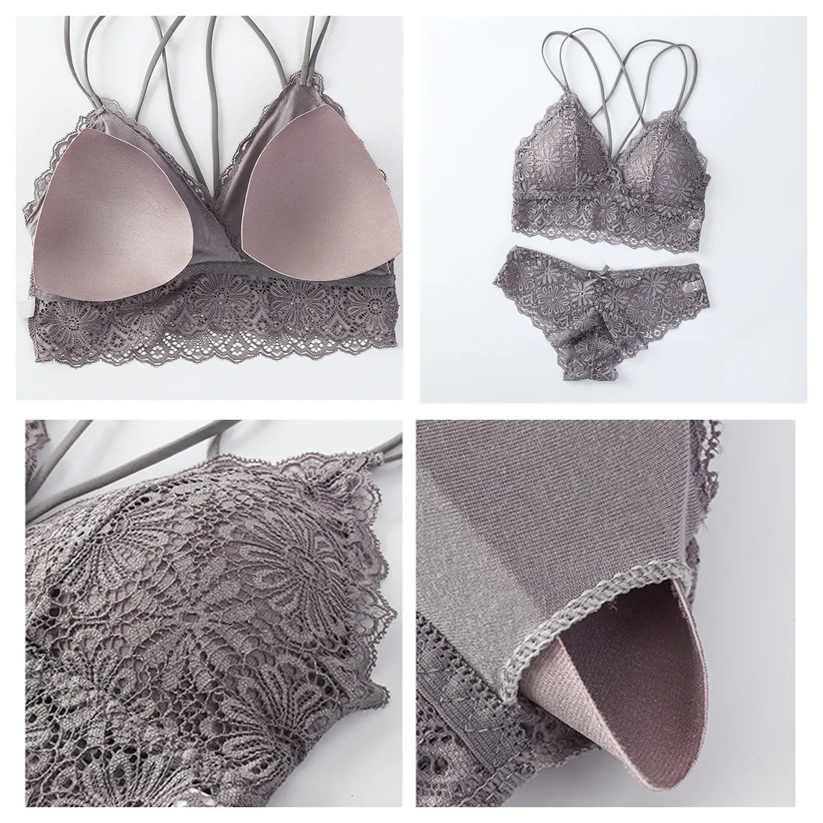 Women's fancy & Soft Matriyal Sexy Bra & Panty Set (Pack of 6)