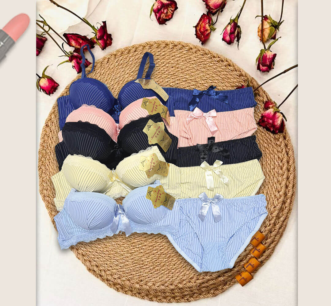 Women's fancy & Soft Matriyal Sexy Bra & Panty Set (Pack of 5)