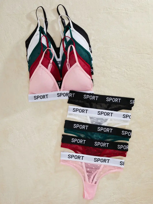Women's fancy & Soft Matriyal Sexy Bra & Panty Set (Pack of 5)
