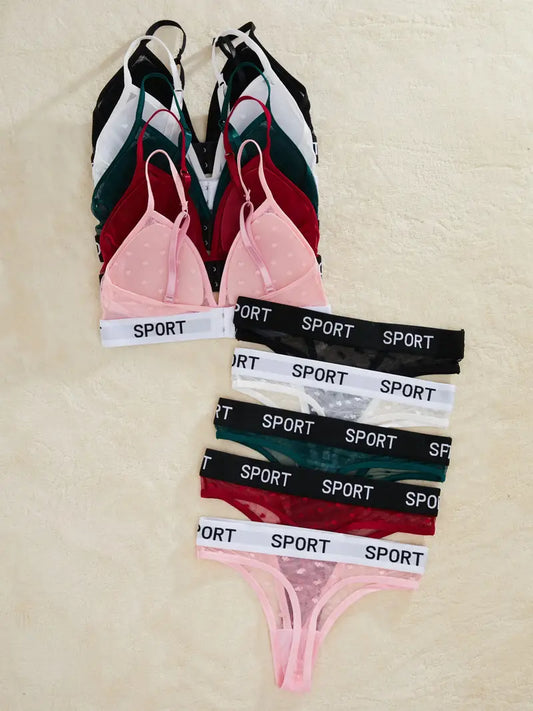 Women's fancy & Soft Matriyal Sexy Bra & Panty Set (Pack of 5)