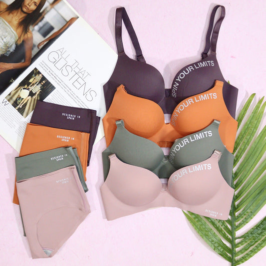 Women's fancy & Soft Matriyal Sexy Bra & Panty Set (Pack of 4)