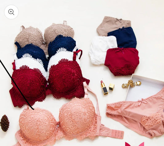 Women's fancy & Soft Matriyal Sexy Bra & Panty Set (Pack of 5)