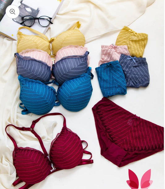 Women's fancy & Soft Matriyal Sexy Bra & Panty Set (Pack of 5)
