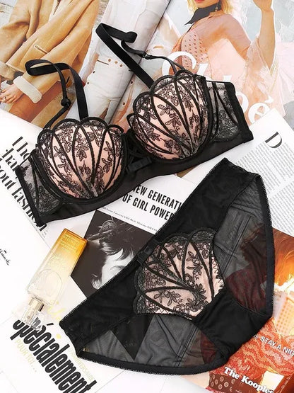 Women's fancy & Soft Matriyal Sexy Bra & Panty Set (Pack of 4)