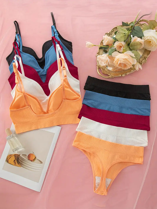 Women's fancy & Soft Matriyal Sexy Bra & Panty Set (Pack of 5)