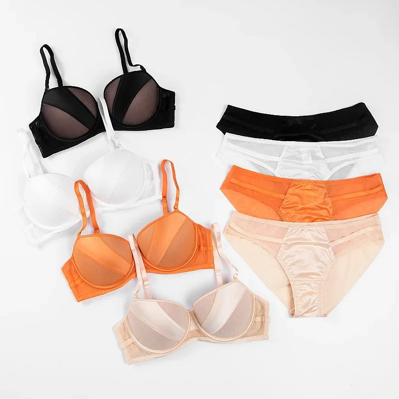 Women's fancy & Soft Matriyal Sexy Bra & Panty Set (Pack of 4)