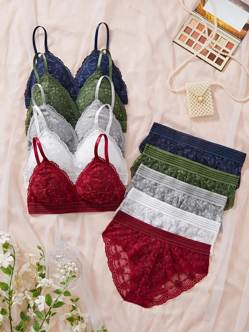 Women's fancy & Soft Matriyal Sexy Bra & Panty Set (Pack of 5)