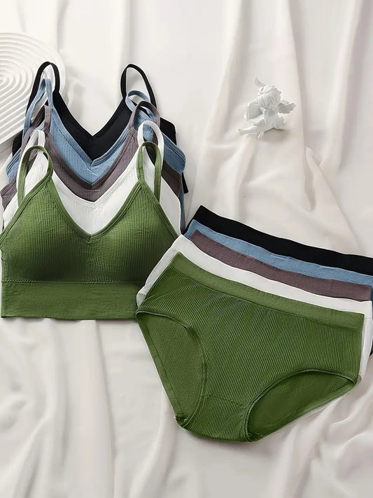 Women's fancy & Soft Matriyal Sexy Bra & Panty Set (Pack of 5)