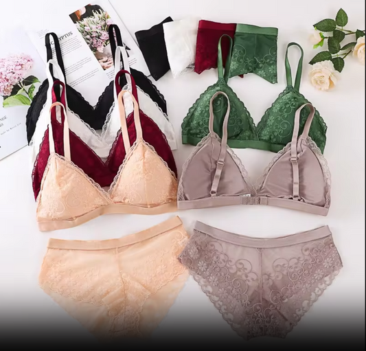 Women's fancy & Soft Matriyal Sexy Bra & Panty Set (Pack of 6)