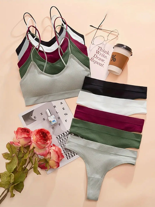 Women's fancy & Soft Matriyal Sexy Bra & Panty Set (Pack of 5)