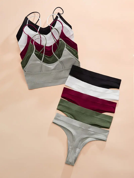 Women's fancy & Soft Matriyal Sexy Bra & Panty Set (Pack of 5)