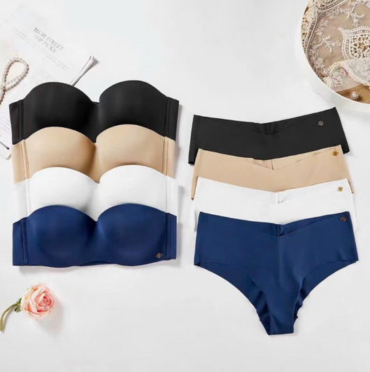 Women's fancy & Soft Matriyal Sexy Bra & Panty Set (Pack of 4)